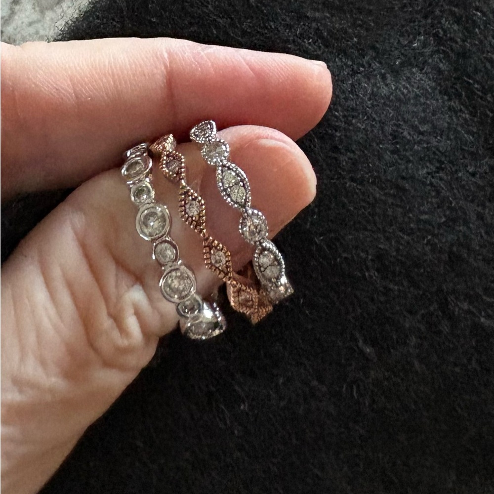 Crislu stackable cz rings